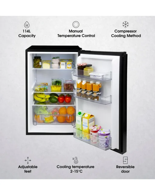 ABODE 50CM UNDERCOUNTER LARDER FRIDGE - BLACK