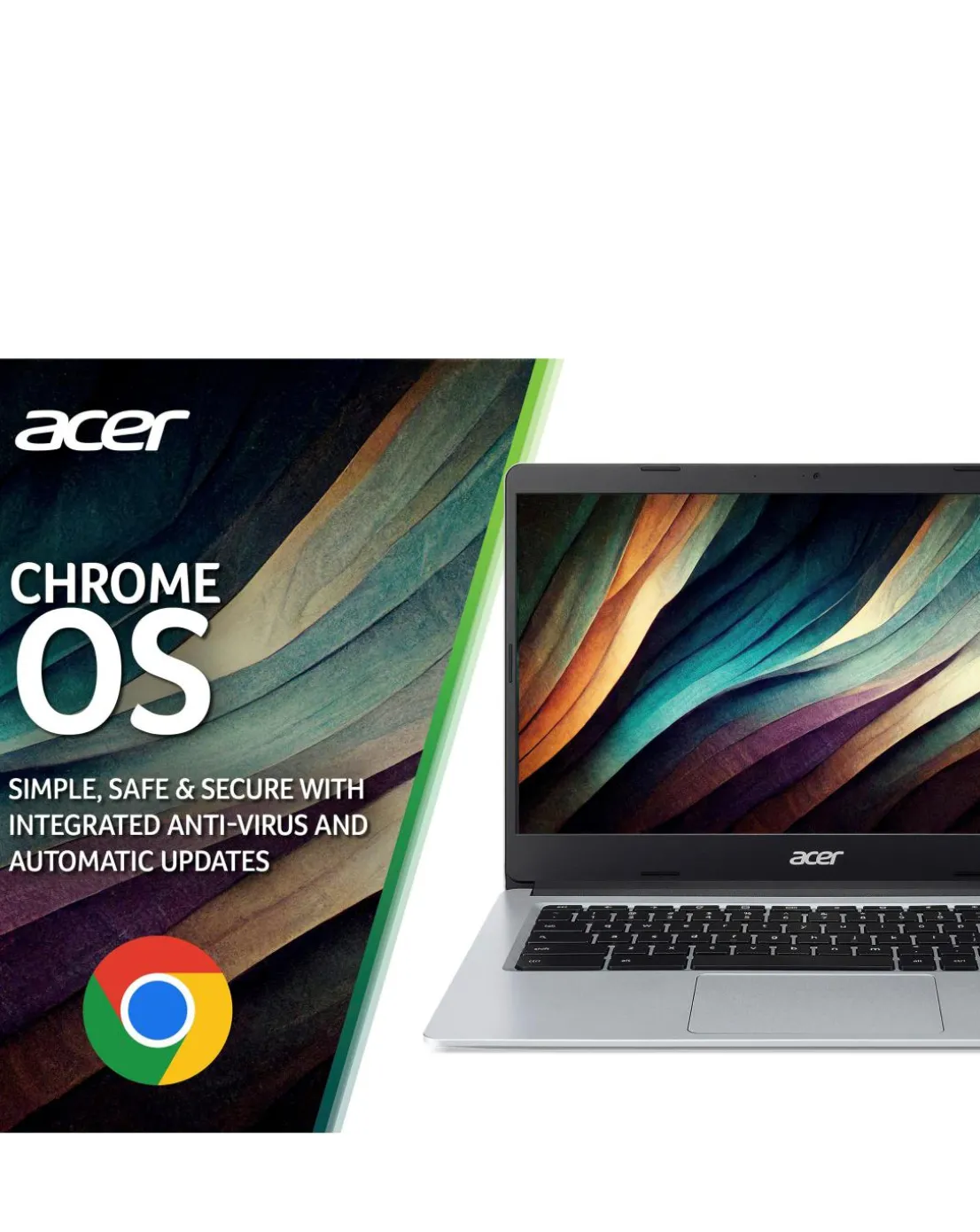 Acer 315 Intel Celeron 4GB/128GB 14in Chromebook - Silver
