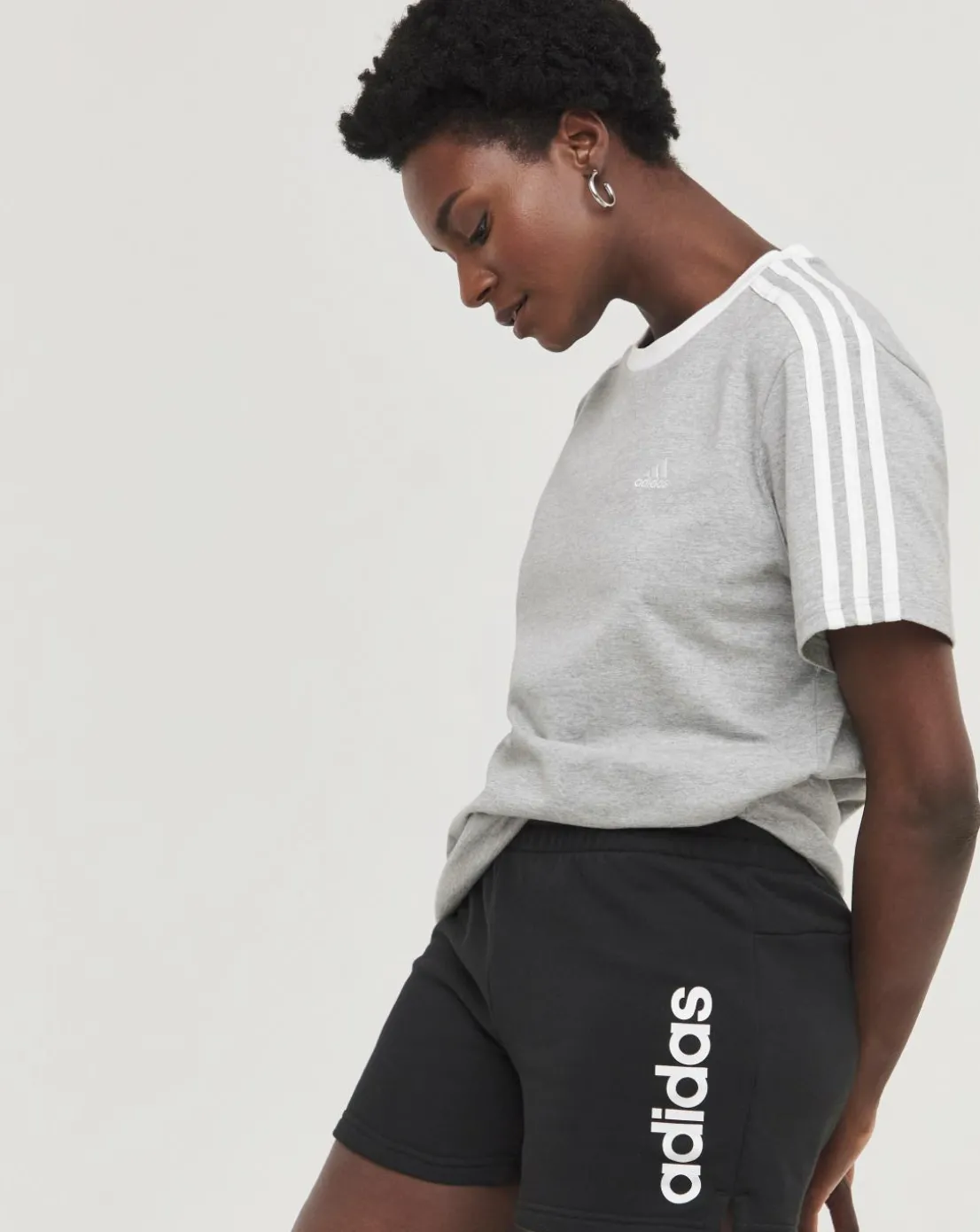 adidas 3 Stripe Boyfriend T-Shirt