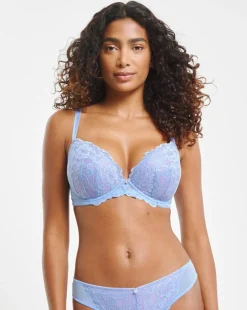Ann Summers Sexy Lace Planet Plunge Bra Light Blue