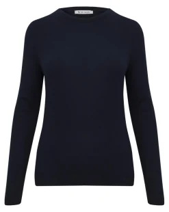 Anthology Navy Cotton Modal Long Sleeve Top