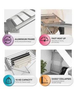 Beldray EH1156 12m Winged Electric Heated Clothes Airer