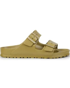 Birkenstock Arizona EVA Glamour Gold Two Bar Mules Narrow Width