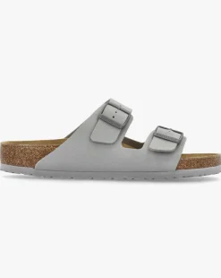 Birkenstock Mens Arizona Birko-Flor Stone Coin Two Bar Mules Standard Width