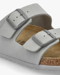 Birkenstock Mens Arizona Birko-Flor Stone Coin Two Bar Mules Standard Width