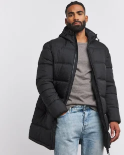 Black Clean Puffer Jacket