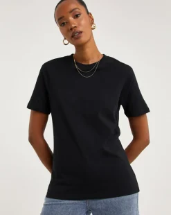 Black Crew Neck Short Sleeve T-shirt
