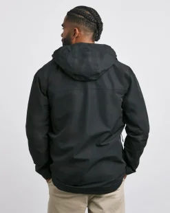 Black Fleece Lined Waterproof Anorak