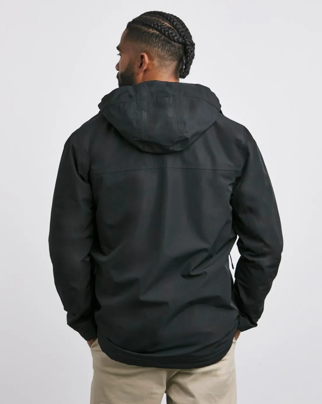 Black Fleece Lined Waterproof Anorak