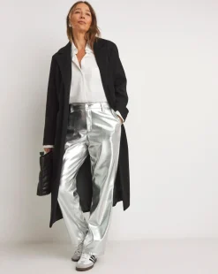 Black Lined Longline Coat