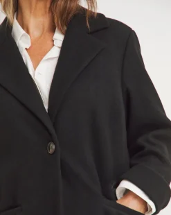 Black Lined Longline Coat