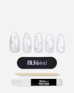 BLK Listed Instant Acrylic Nails, Iced Out