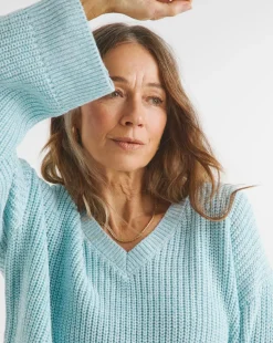 Blue V Neck Tunic
