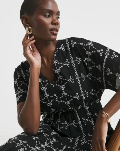 Broderie Smock Dress