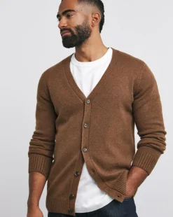 Brown Lambswool Cardigan
