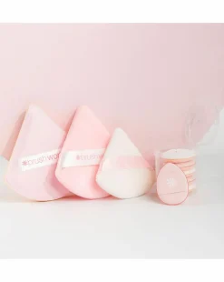 Brushworks Puff It Pretty Large Makeup Puff & Sponge Set