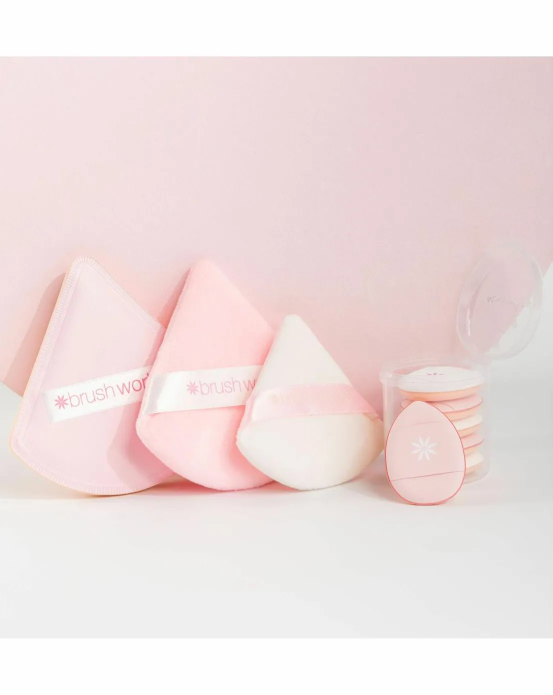 Brushworks Puff It Pretty Large Makeup Puff & Sponge Set