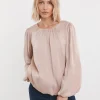 Bubble Sleeve Bubble Hem Top