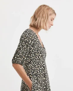 Bubble Sleeve Soft Touch Jersey Dress