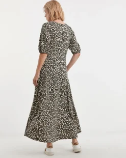 Bubble Sleeve Soft Touch Jersey Dress