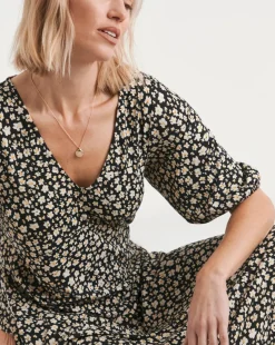 Bubble Sleeve Soft Touch Jersey Dress