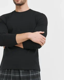 Check Fleece Bottom Lounge Set