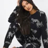 Chelsea Peers Jersey Zebra Print Crew Pyjama Set
