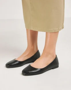 Clarice Square Toe Ballerina Shoes Extra Wide EEE Fit