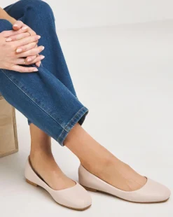 Clarice Square Toe Ballerina Shoes Wide E Fit