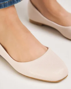 Clarice Square Toe Ballerina Shoes Wide E Fit