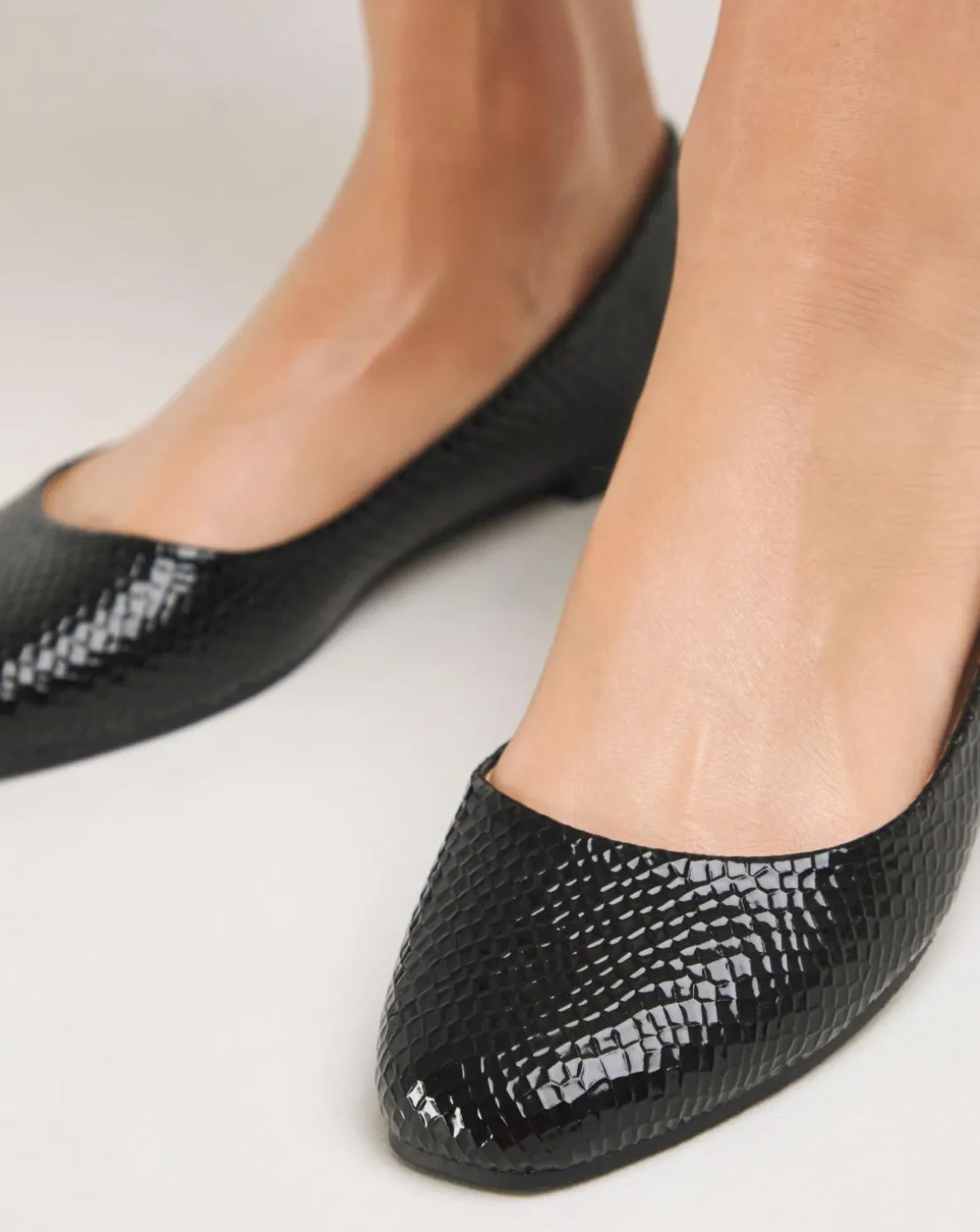 Clarice Square Toe Ballerina Shoes Extra Wide EEE Fit