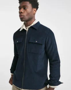 Cord Zip Through Overshirt