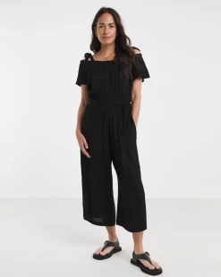Crinklie Tie Strap Jumpsuits