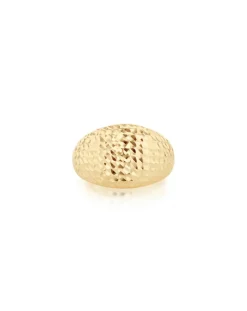 9ct Gold Diamond Cut Dome Ring