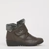 Cushion Walk Faux Fur Ankle Boot Extra Wide EEE Fit