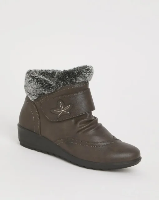 Cushion Walk Faux Fur Ankle Boot Extra Wide EEE Fit