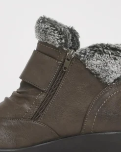 Cushion Walk Faux Fur Ankle Boot Extra Wide EEE Fit