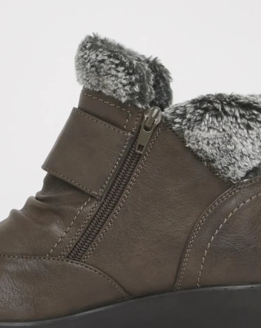 Cushion Walk Faux Fur Ankle Boot Extra Wide EEE Fit