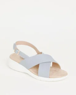 Cushion Walk Linen Crossover Sandal E Fit