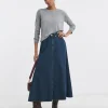 Denim Full Circle Skirt