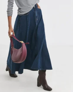 Denim Full Circle Skirt