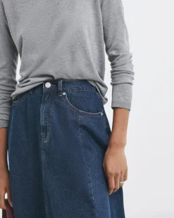 Denim Full Circle Skirt