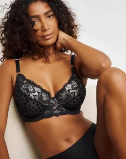 Dorina Yasmine Full Cup Wired Non Pad Bra Black