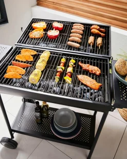 Double Oil Drum Charcoal BBQ