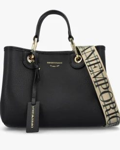 Emporio Armani Myea Black Shopper Bag With Pouch