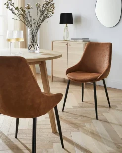Etta Faux Leather Pair of Dining Chairs