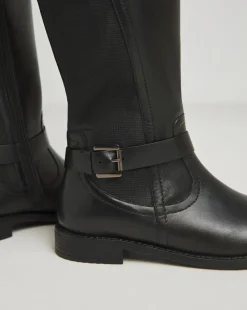 Fala Leather Elasticated Riding Boots Wide E Fit Standard Calf