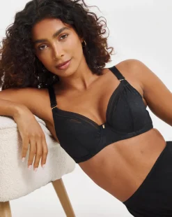 Fantasie Fusion Lace Plunge Wired Bra Black
