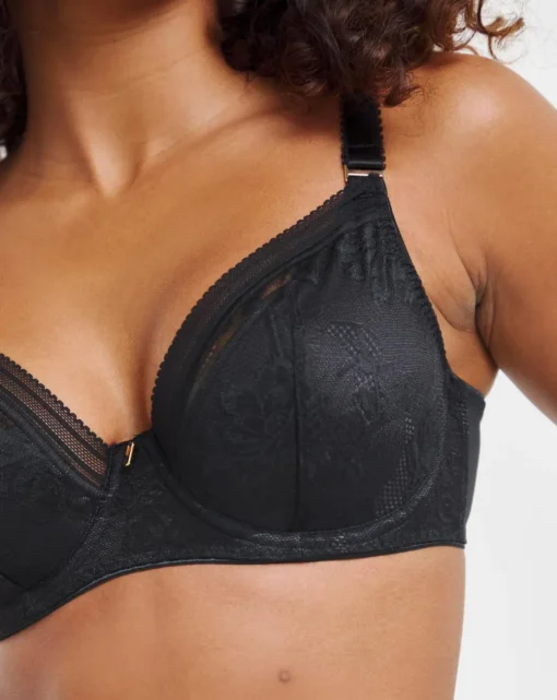 Fantasie Fusion Lace Plunge Wired Bra Black
