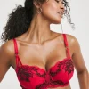 Figleaves Intense Balcony Bra B-F - Red
